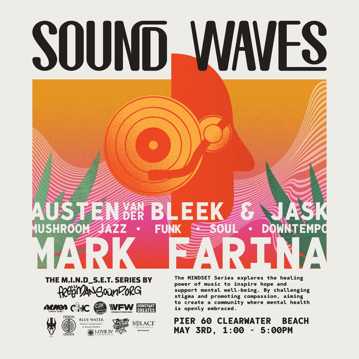 JASK (@djjask) on Twitter photo Mark your calenders Tampa Bay area music lovers. <a href="/djmarkfarina/">Mark Farina</a> is returning... Sound Waves will be supplied at Pier 60 Clearwater Beach May 3rd. Myself and Austen Van Der Bleek in support. Freeman Sounds M.I.N.D.S.E.T. Series. 🎟
eventbrite.com/e/sound-waves-… Mark your calenders Tampa Bay area music lovers. <a href="/djmarkfarina/">Mark Farina</a> is returning... Sound Waves will be supplied at Pier 60 Clearwater Beach May 3rd. Myself and Austen Van Der Bleek in support. Freeman Sounds M.I.N.D.S.E.T. Series. 🎟
eventbrite.com/e/sound-waves-…