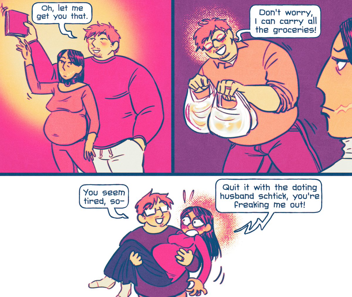 [Baby AU]
I had a carnal desire to see more pregnant Lynn... Look at her, waddling around with her shadow right behind her.