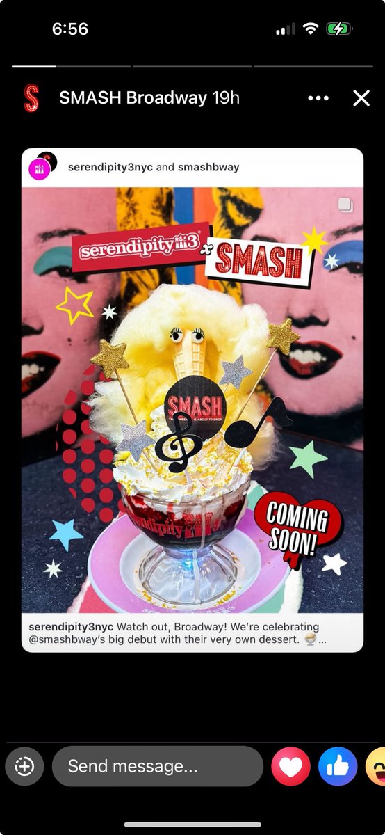 rgnewman's tweet photo. Cant wait to try this Sundae at Serendipity 3 in Times Square. Smash opens on Bway tomorrow...exciting!! https://t.co/OznGBRYfVW