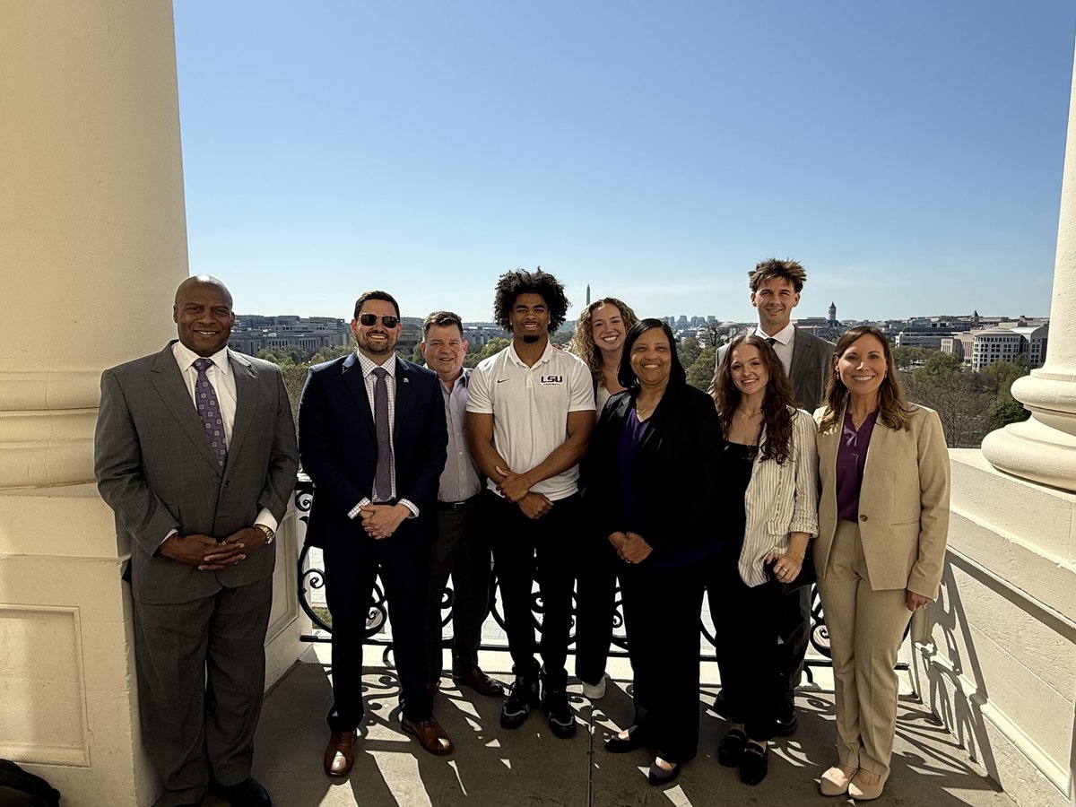LSU Athletics was well-represented today in Washington, D.C. by student-athletes, coaches, and administrators to discuss the future of college athletics with legislators on College Sports Day on The Hill.