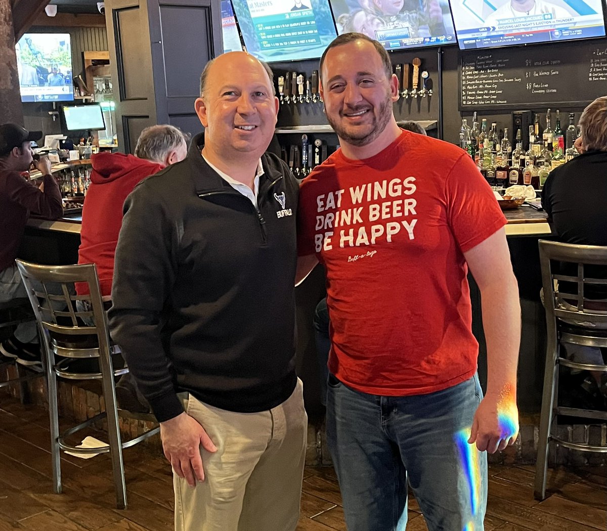 Pete Lembo (@pete_lembo) on Twitter photo Always great to catch up with <a href="/WingnutzB/">Wingnutz Buffalo</a> owner Chris Cavallari! Busy in there tonight! We really appreciate their support of <a href="/UBFootball/">UB Football</a> and <a href="/UBAthletics/">UB Athletics</a> ๐ค๐ผ Always great to catch up with <a href="/WingnutzB/">Wingnutz Buffalo</a> owner Chris Cavallari! Busy in there tonight! We really appreciate their support of <a href="/UBFootball/">UB Football</a> and <a href="/UBAthletics/">UB Athletics</a> ๐ค๐ผ