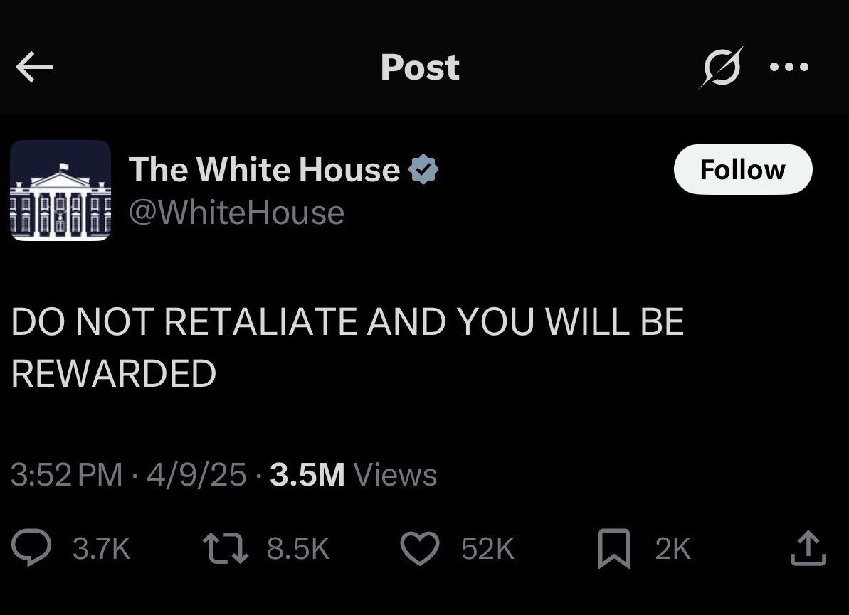 I think this is another good time to point out that Trump imposed ZERO tariff on Russia while going after our closest allies. I wonder what Russia was rewarded for