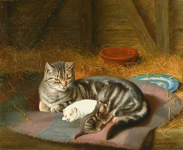 The Unexpected Guest, by English painter Horatio Henry Couldery (1874). In private collection.