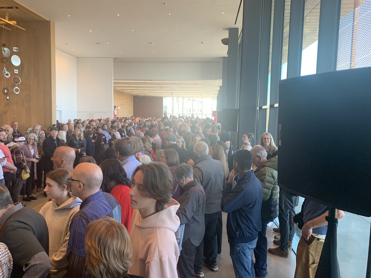 Good crowd for Carney in Saskatoon still more coming. About 2000!