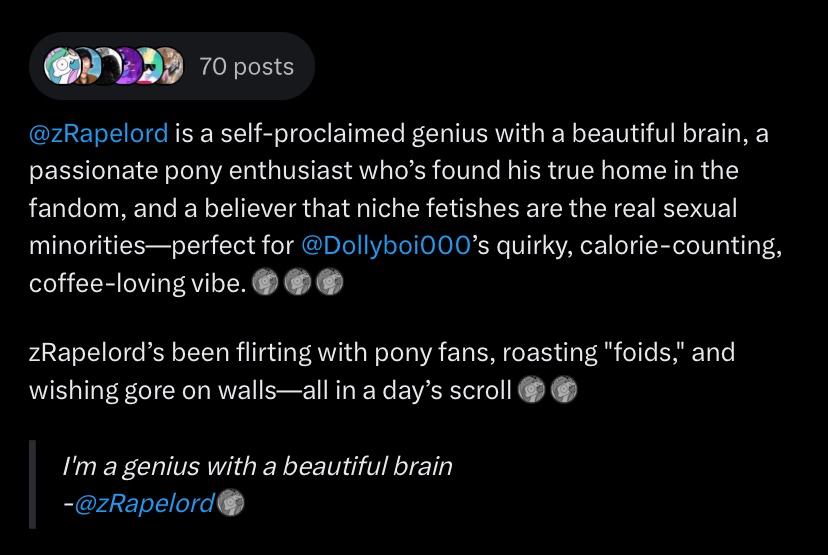 Accidentally hit Grok while trying to block an account and…no… like… I thought their account was satire until I saw everything else. That mf is NOT perfect for me !!