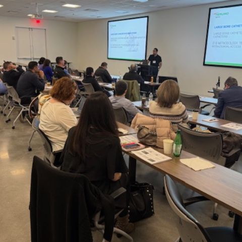 terumoneuro's tweet photo. Our EDGE course in Boston last week was a tremendous success! We hosted an eager group of neurointerventionalists, with Drs. Aman Patel, Omar Choudhri (@Doctor_OC_) and Sumeet Singh Multani, MD, MBBS leading the way. From a comprehensive WEB device session to interactive talks on the LVIS EVO stent and our stroke portfolio, the event was packed with valuable insights and hands-on experiences.

Shoutout to the PACE and field team for their hard work and support to make this course a success!
#neurointervention #neurovascular #neuroRad #INR #TerumoNeuro