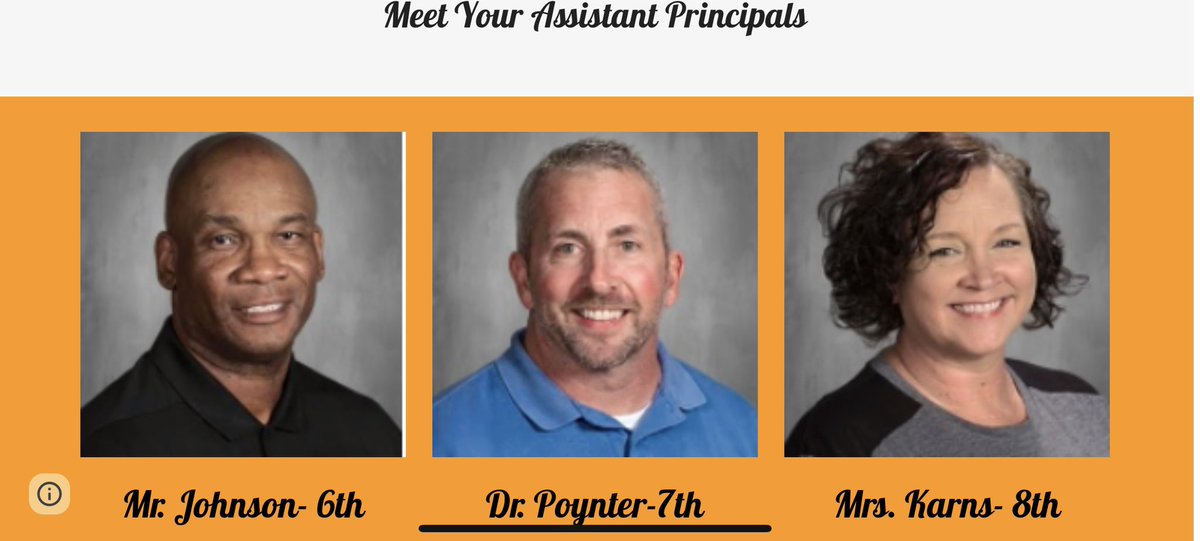 Happy Assistant Principals’ Week to the greatest team of leaders any school could ask for! Thank you Mr. Johnson, Dr. Poynter and Mrs. Karns for your dedication and service!