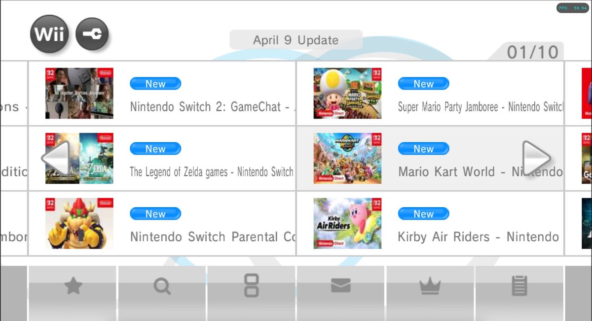 A screenshot of the Nintendo Channel videos section, with 6 of the Nintendo Switch 2 Direct’s videos listed with their respective thumbnails.