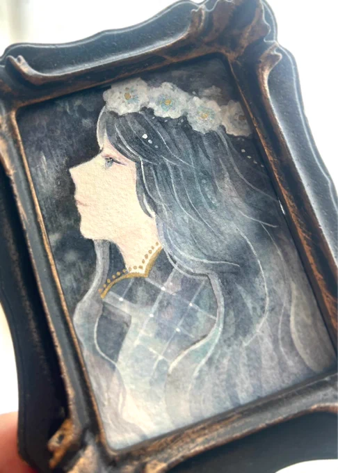 #原画市_制作中ミニ額作品完成しました 