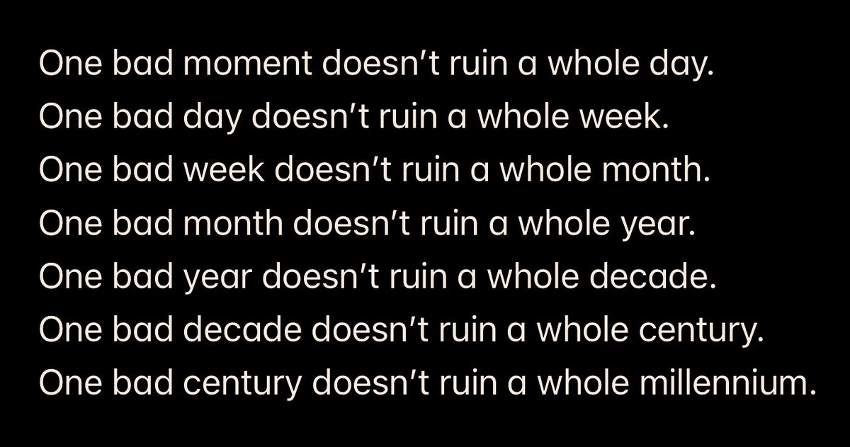 RobRugs's tweet photo. @DBro_FFB My kid and I came up with a saying that I think of in those moments. Not sure if it’ll help you as much as it helps me. But I do enjoy reading your views on here and hope it gets better! https://t.co/xZjRjm6SDB