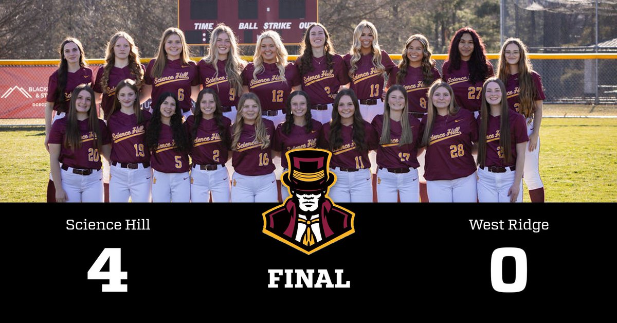 SHHS scored 1st on a <a href="/emmameeks2028/">Emma Meeks</a>  2 run 💣, &amp; a @isabelmeeks2026 2B. I. Meeks earned the W allowing 1 hit, 0 runs in 7IP, 6 Ks &amp; 1BB. Emma Meeks went 2-for-3 with 2 RBIs.  Science Hill travels to Knoxville Friday for the Gibbs HS invitational.