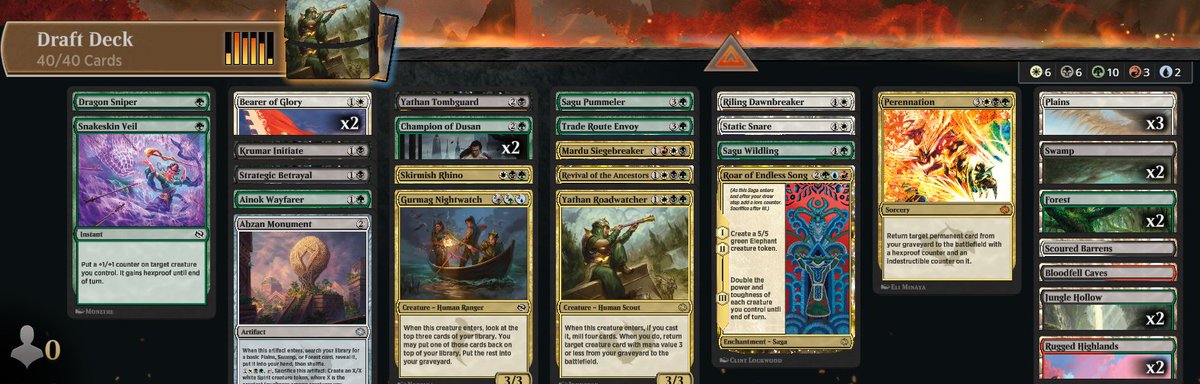 Trophy #2 of this format. No idea how this won, but revival of the ancestors (the abzan saga) was surprisingly strong.