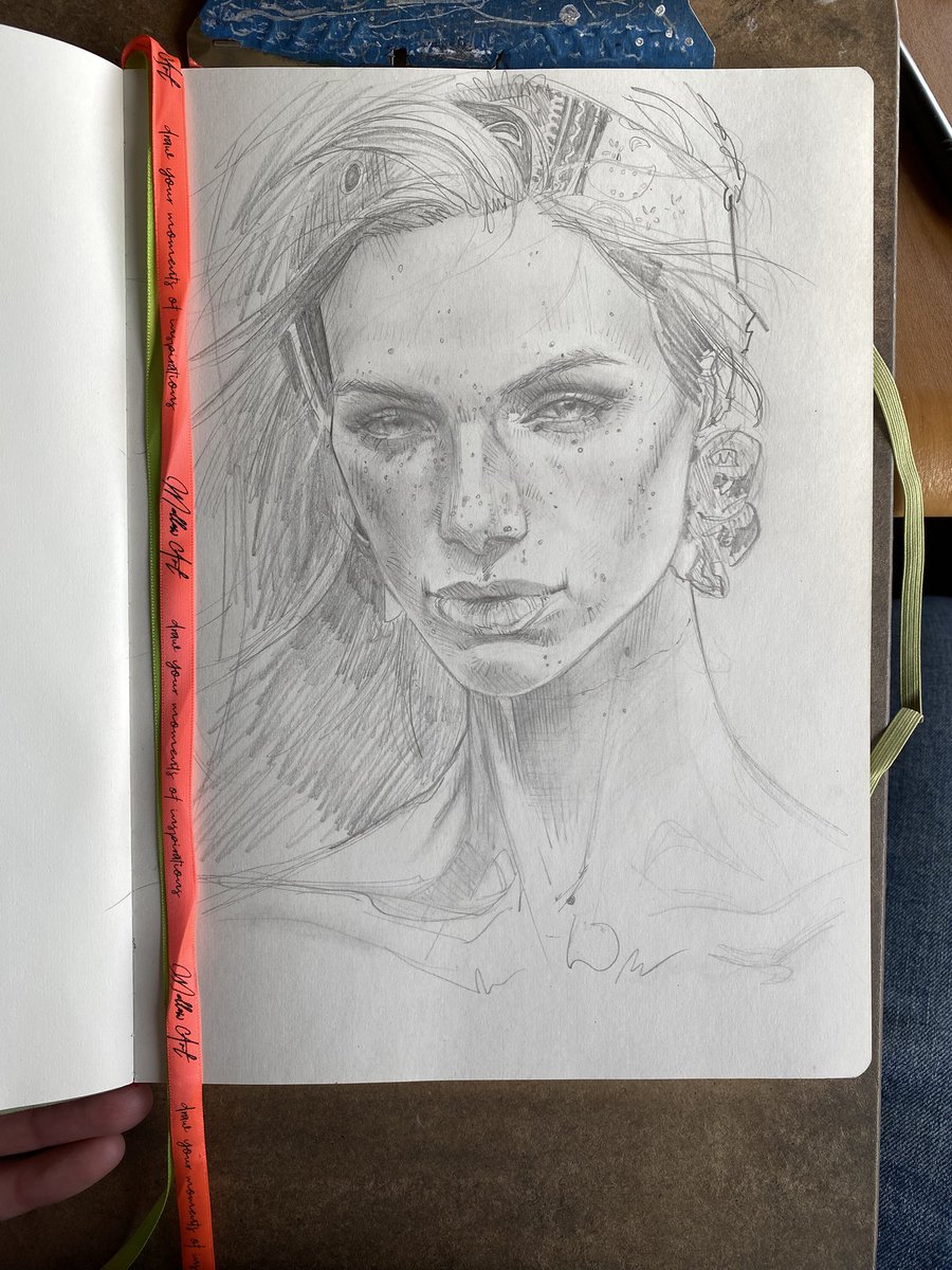 Sketchbook page 4. Featuring muse Viktoria.