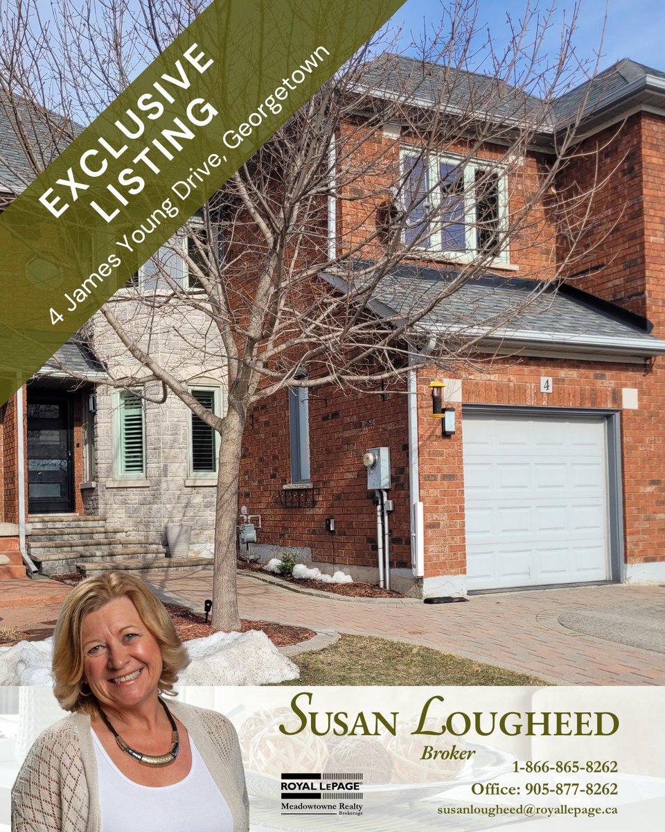 SusanLougheed's tweet photo. SNEAK PEAK ... 4 JAMES YOUNG DRIVE, GEORGETOWN 

🛌   3 Bedrooms
 🚻  4 Washrooms
🚘   Double drive/single garag
 📐  1648 sqft above grade + finished basement 
💲    Loads of updates &amp; upgrades
💲    Asking $979,900

Showings start March 27th https://t.co/vuglB2RoQH