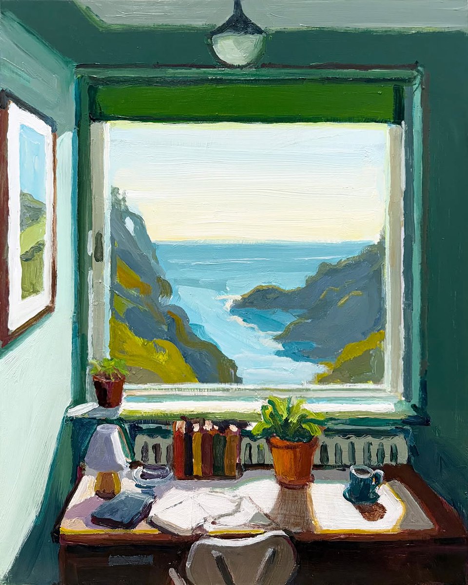 RClaremont's tweet photo. โ๏ธ I always thought Iโd be a writerโquiet room, chipped mug, half-filled notebook. But over time, words turned to colour, paragraphs to shapes.
This oneโs for the version of me who still might write a novel someday.๐
โThe Other Lifeโ, 35X45cm.
#studioscenes #coastalinspiration https://t.co/0JArfxnmO0