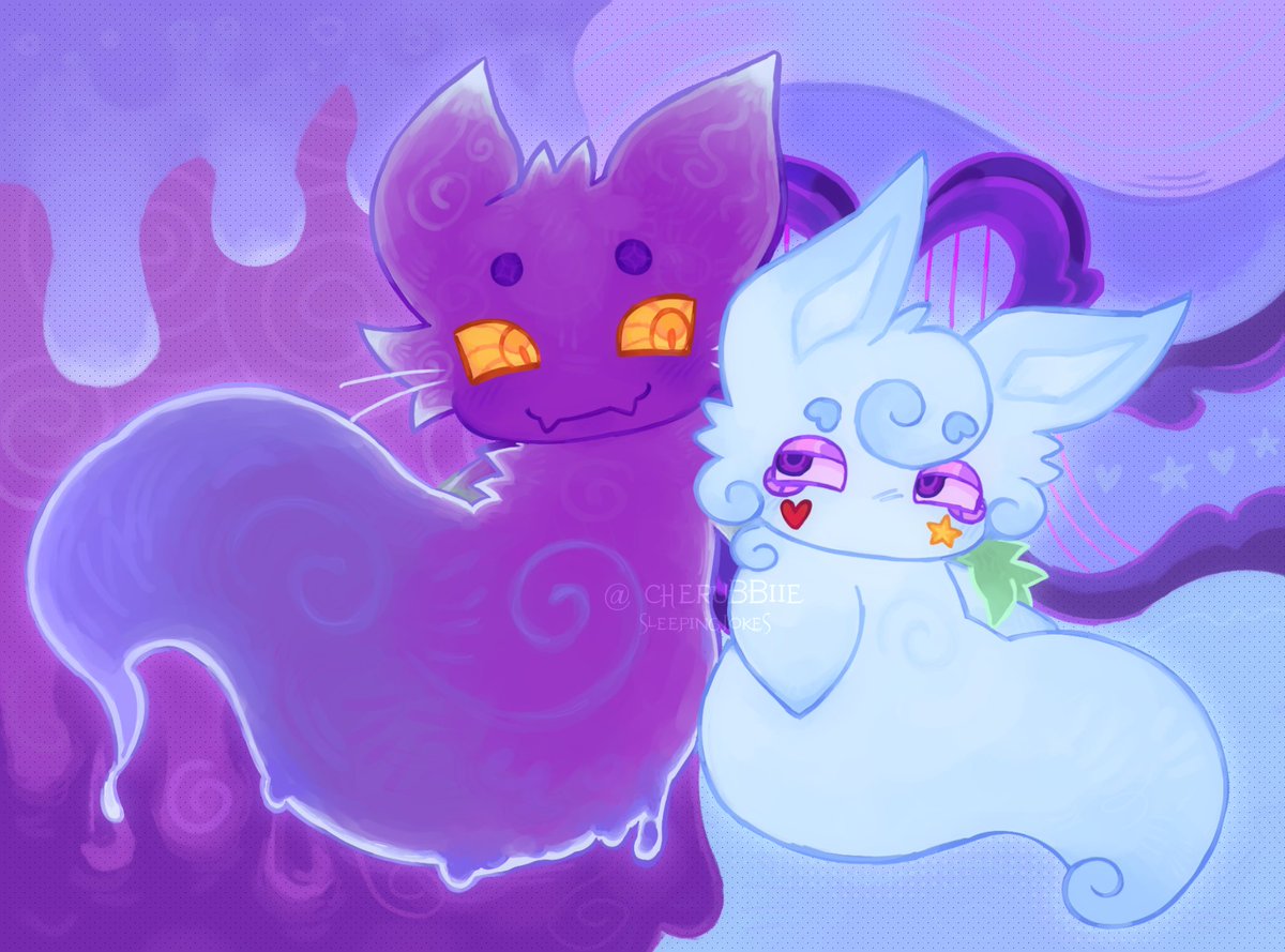 sleepingjokes's tweet photo. cherubble  &amp;  ghazt  !!  :P #mysingingmonsters https://t.co/KoOu8uIKL7
