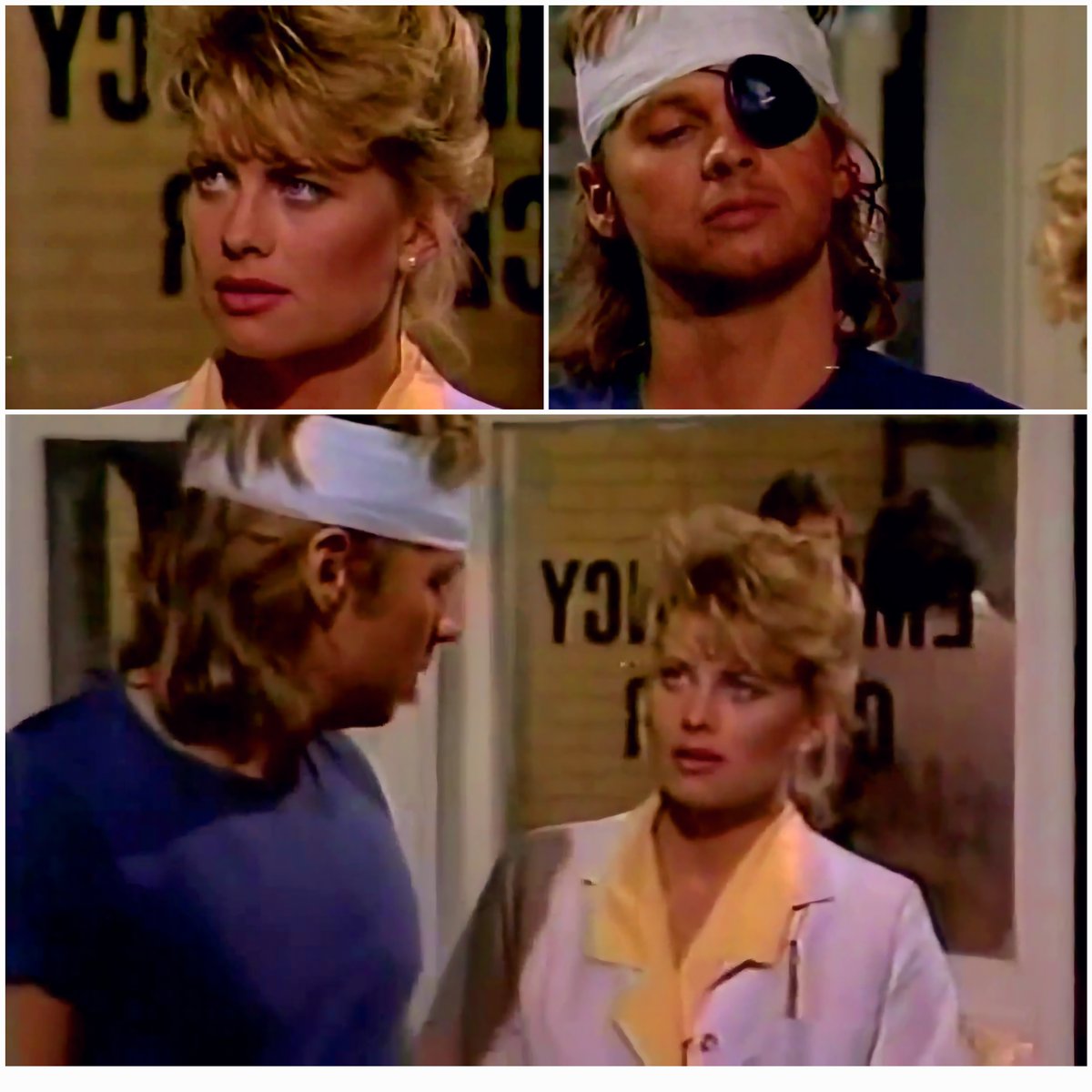 SteveKaylaGroup's tweet photo. Steve: "I'd rather stay here and play hospital with you."
Kayla: "I really thought a bump on the head would slow you down a bit."
Steve: "Is that the way you like it, baby?" Going slow."
#Days #Stayla #FavoriteScenes https://t.co/xQg4YlhPuW