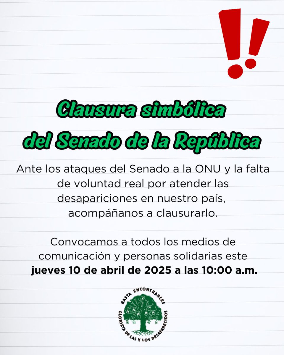 Glorieta de las y los Desaparecidos tweet media