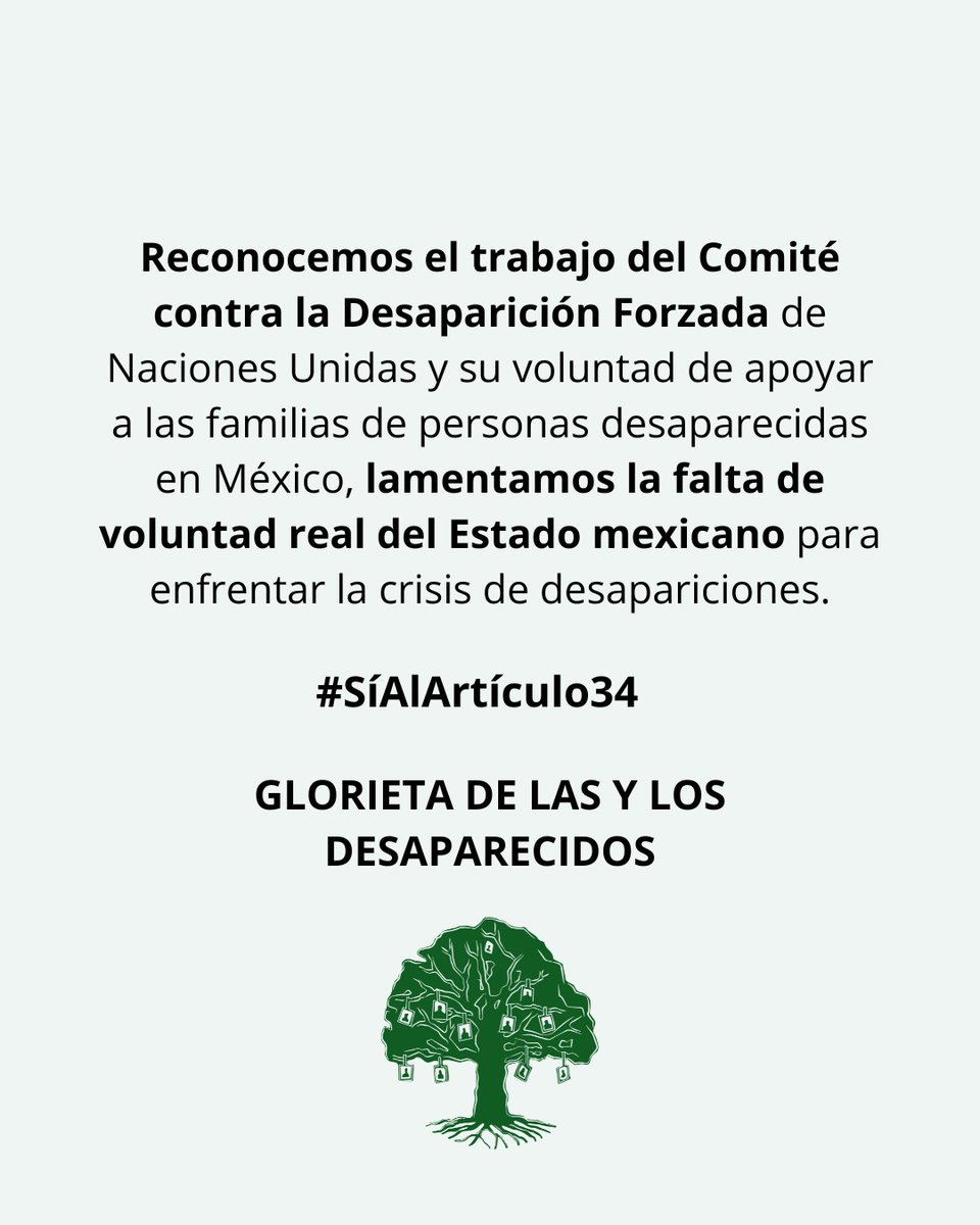 Glorieta de las y los Desaparecidos tweet media