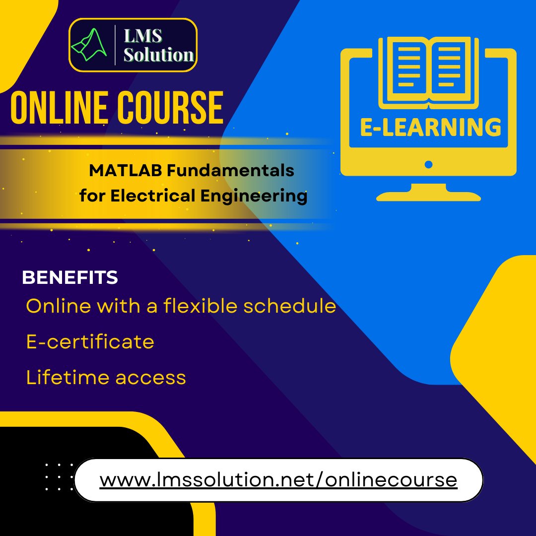 Lms_Solution's tweet image. Master MATLAB: Fundamentals for Electrical Engineers
Registration link: zurl.co/nVGUY
#MATLABTraining #ElectricalEngineering #LearnMATLAB #EngineeringTools #ProgrammingBasics #MATLABCourse #ElectricalAnalysis #EngineerSkills #TechLearning #MATLABForEngineers