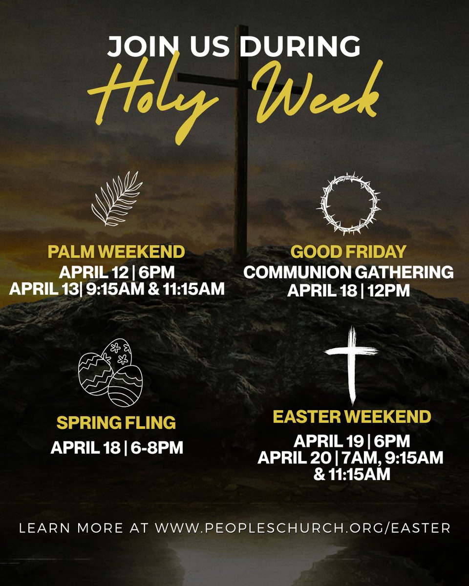 pcfresno's tweet photo. Join us for Holy Week as we remember, reflect, and celebrate the hope we have in Jesus. It all begins this weekend with our special Palm Weekend gatherings—you won’t want to miss it!

🎉 Invite a friend, bring the family. Easter is coming!

Learn more at https://t.co/O3yJqYbpHg. https://t.co/K09dGaM620
