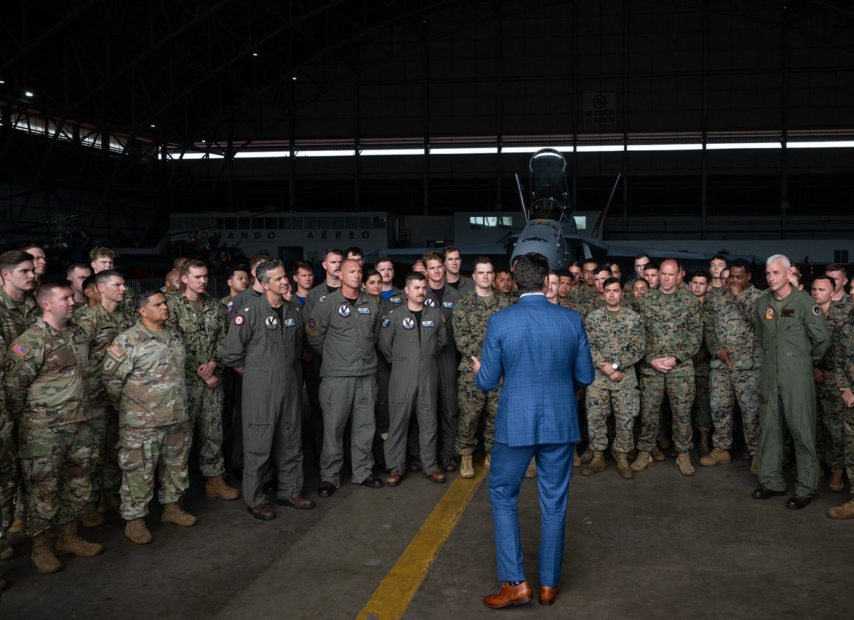 SecWar's tweet photo. It’s been a productive visit in Panama. It was great to meet so many of our regional partners and hear how we are working together, training together, and exercising together.   

The security of our hemisphere is a top priority for the @DeptofDefense. https://t.co/8BxeMwIHVh