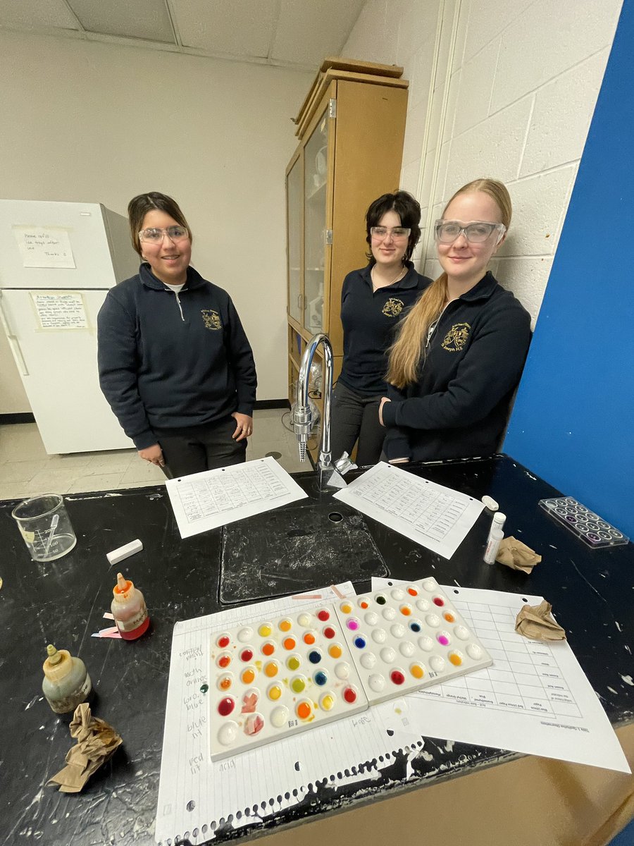 mpsjscience's tweet photo. Our Gr 10 Scientists use acid-base indicators to identify unknown substances…. and make pretty colours! #mpsjscience @MPSJ_TCDSB @PowerIB 🟣🔵🟢🟡🟠🔴 https://t.co/5OBtYInF36