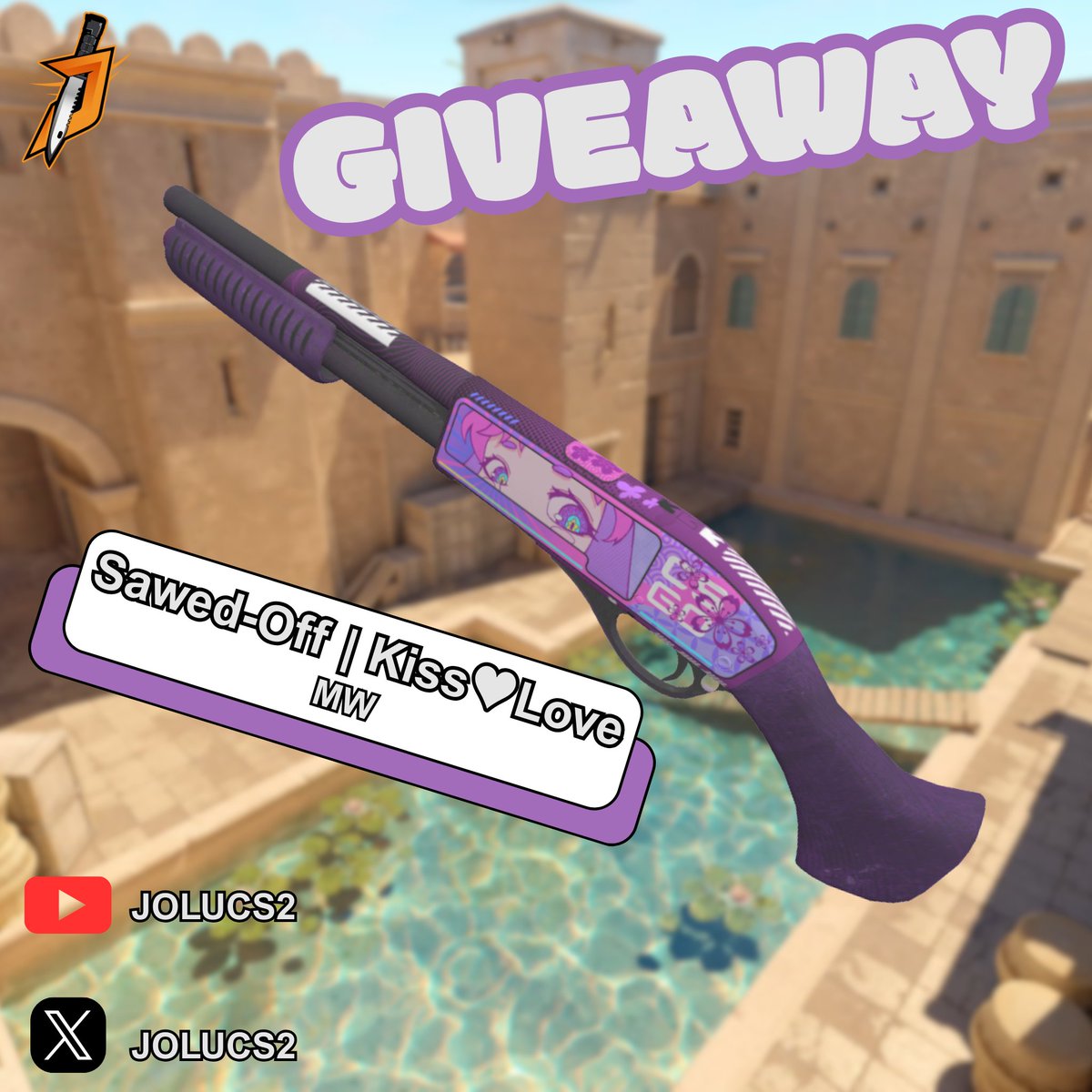 JoluCS2's tweet photo. 🔥Sawed-Off | KissLove (MW) Giveaway🔥

How to enter:
1️⃣ Follow @JoluCS2 
2️⃣ Like and Retweet this post
3️⃣ Tag a friend in the comments

💥 Winner will be announced on April 17st!
⏰ Don’t miss your shot - good luck!

#CS2Giveaway #CounterStrike #CS2Skins https://t.co/adpGKKla2m