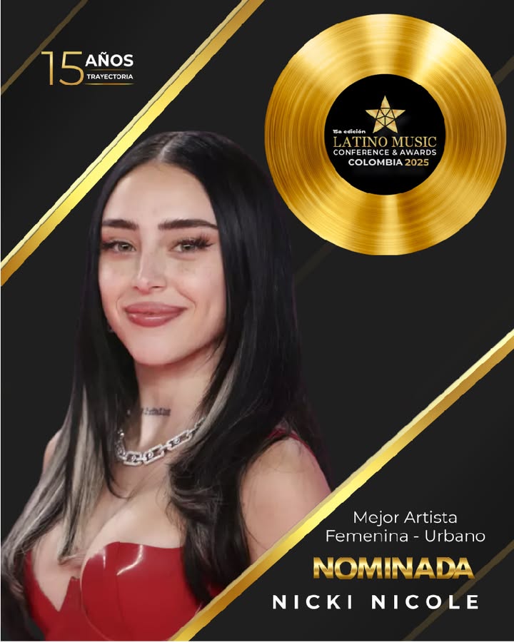 Nicki Nicole se encuentra nominada  en la categoría mejor artista femenina urbano  en los premios latino music conference y awards Colombia 👑👑
Link para votar 
latinomusic.us