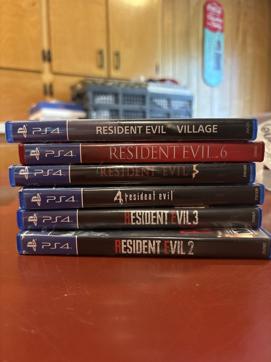MangaGuitar96's tweet photo. Happy early birthday to me! I was out of work and decided to visit Gamestop and found all these bad boys there! I already have one, and I still need seven and the filler games but looks like a new series is coming on my YouTube! #ResidentEvil #residentevilgames #beprepared https://t.co/gSwSLsFrbv