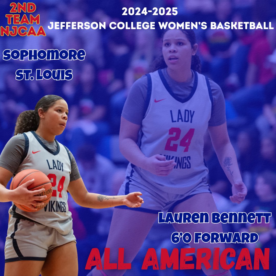 JeffcoHoops's tweet photo. π¨ SECOND TEAM ALL-AMERICANπ¨
Congrats to Sophomore Lauren Bennett on being named NJCAA All American !!! π€π½π€
#WeAreONE #JeffcoHoops #LVM https://t.co/5p5eX8rPQ6