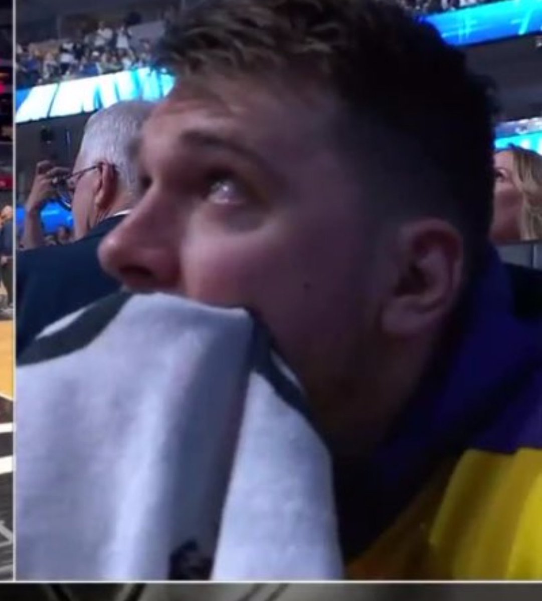 BerkanMFFL's tweet photo. Six years apart, Luka Doncic and Dirk Nowitzki both were emotional in the AAC. 

Two different stories. Two different stories that should have never been different. https://t.co/mEZ9widcVh