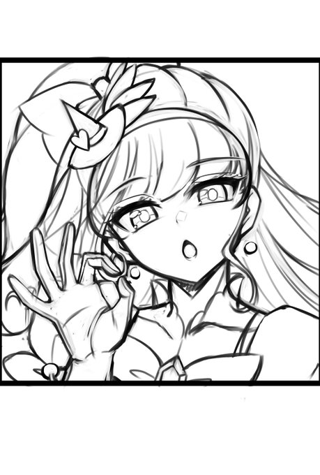 色紙用(夏コミ向け)に考えてる絵のラフ
ミラクルばっかり描いてんなお前な 