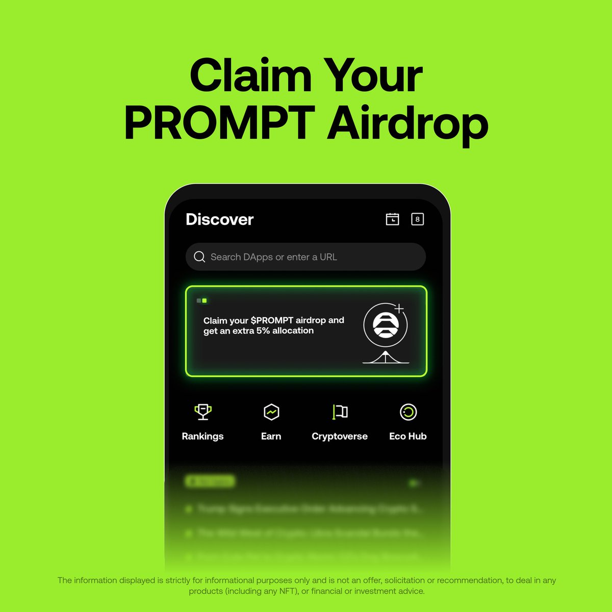 Get an additional 5% on your $PROMPT @AIWayfinder airdrop when you claim  through #Wallet on Ethereum, Base & BSC! ⏰ Claims start on Apr 10, 12 PM  UTC More details: https://t.co/2esHIPFpzm