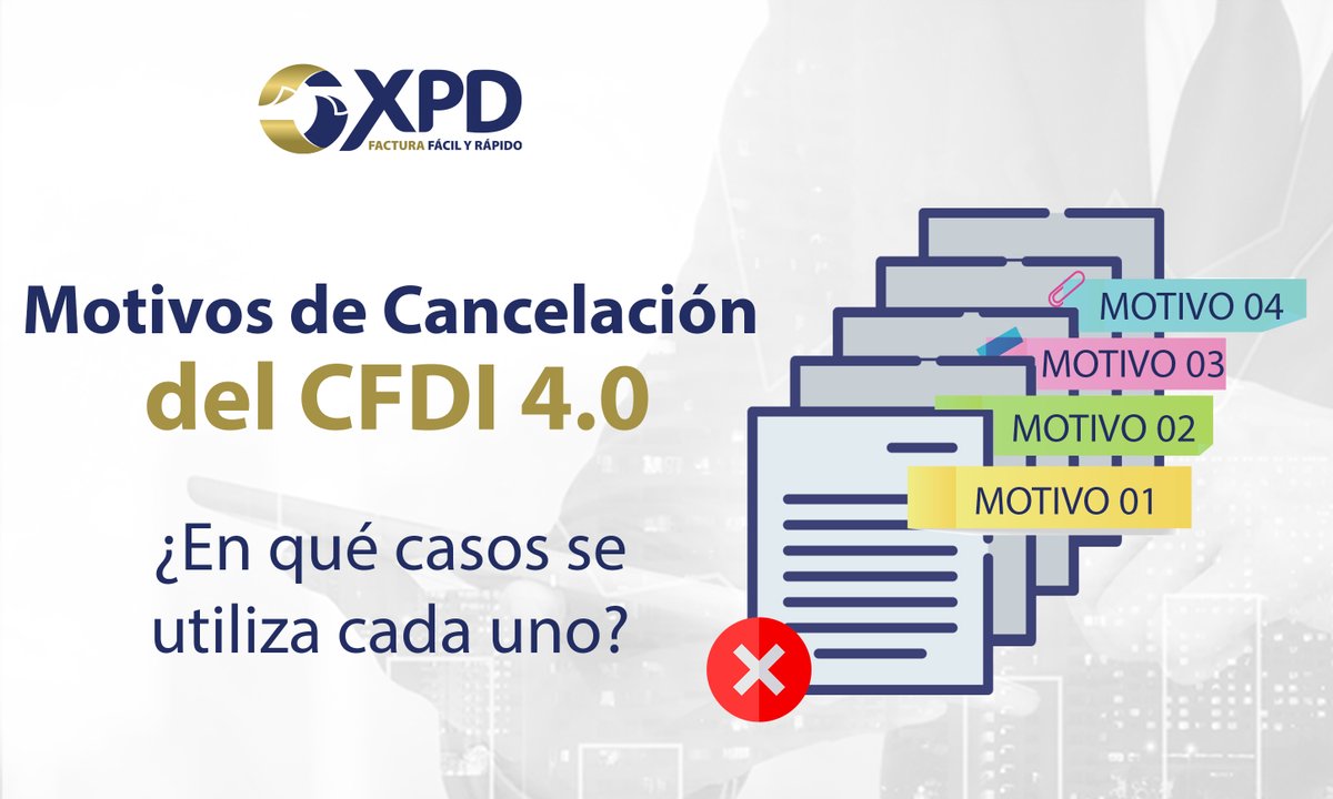 ExpideTuFactura's tweet photo. La cancelación de CFDI es un procedimiento regulado por el #SAT y desde 2022 se estableció que debe señalarse el motivo de cancelación para poder realizarlo.

⚡️Más detalles: https://t.co/va6FqIDzYO https://t.co/PwYxzaJRUv