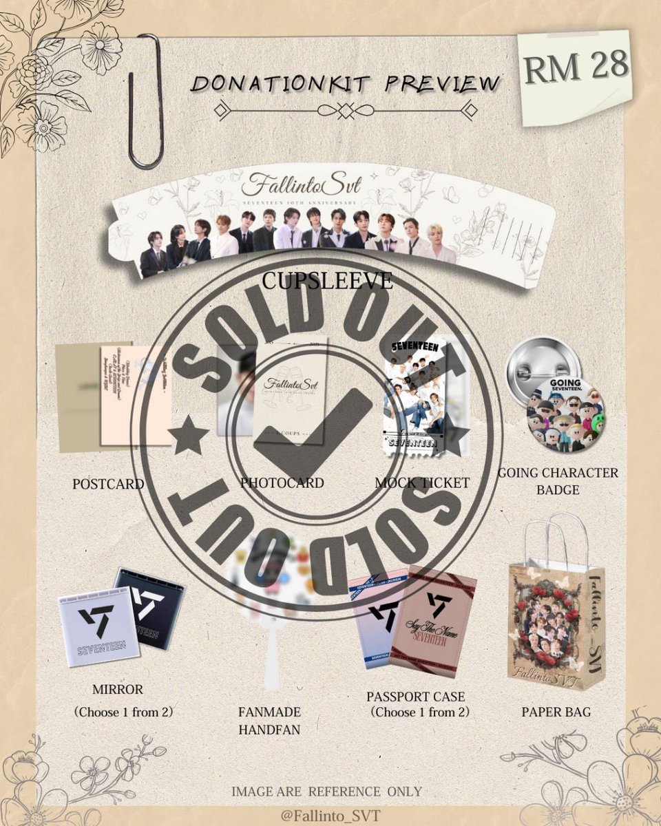 Fallinto_SVT's tweet image. SOLD OUT‼️‼️‼️‼️
Thankyou all carat for buying our donation kit🥰🥰
#Fallinto_SVT