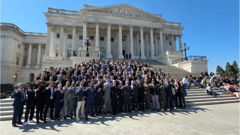 Senator Kevin Cramer (@senkevincramer) on Twitter photo Winning a national championship gets <a href="/NDSUfootball/">NDSU Football</a> invited to DC. Being outstanding student athletes & men gets them invited to the <a href="/WhiteHouse/">The White House</a>. Thank you <a href="/NDSU/">North Dakota State University</a> for raising American leaders & the honor of hosting them today with <a href="/POTUS/">President Donald J. Trump</a>. #GOBISON Winning a national championship gets <a href="/NDSUfootball/">NDSU Football</a> invited to DC. Being outstanding student athletes & men gets them invited to the <a href="/WhiteHouse/">The White House</a>. Thank you <a href="/NDSU/">North Dakota State University</a> for raising American leaders & the honor of hosting them today with <a href="/POTUS/">President Donald J. Trump</a>. #GOBISON
