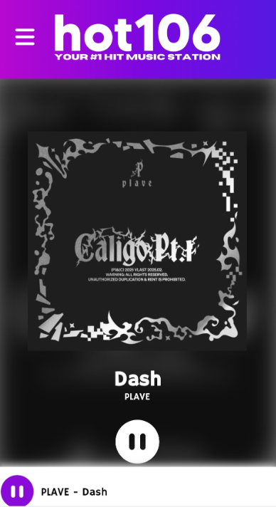 stationplave's tweet photo. @itsHOT106 
Thank you so much for playing #Wait_For_You and #Dash by #PLAVE 
 
#GlobalPopFenzy
#PLAVE 
#플레이브 
#プレイブ