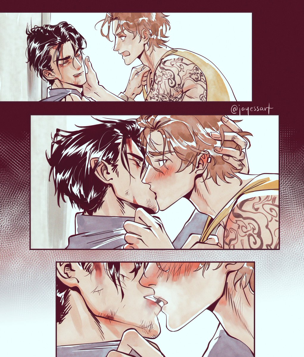 comic inspired by 过桥米线 - danmei about a police officer and an undercover informant. A lil smth I drew for fun✨