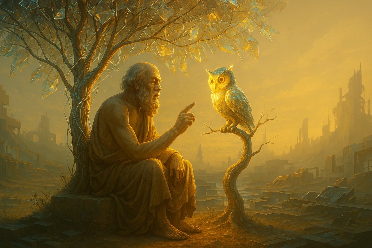 Light, shadow, and silence.

Sometimes, the future speaks in ancient metaphors.

#DigitalArt #Surrealism #SciFiArt #PhilosophyInPixels 🦉🌿💻