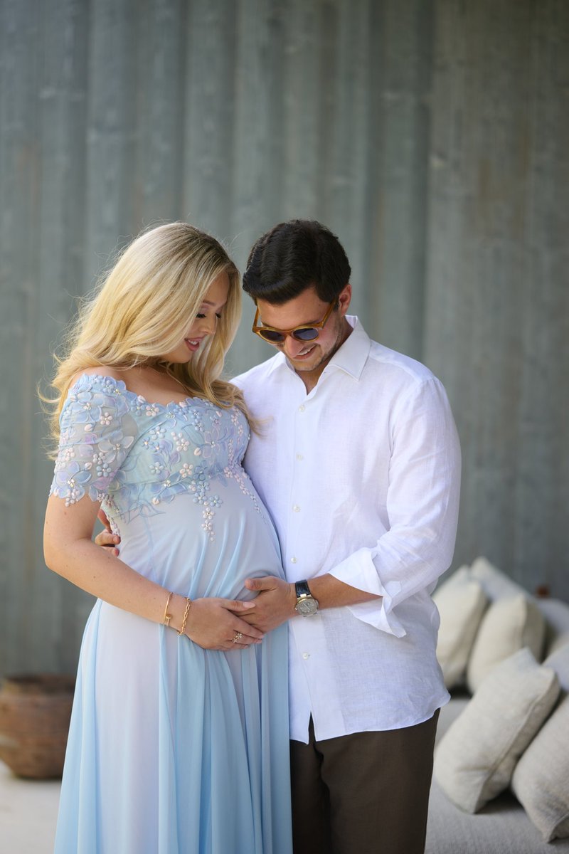 TiffanyATrump's tweet image. We are so excited to meet our baby boy soon! 🩵🐰