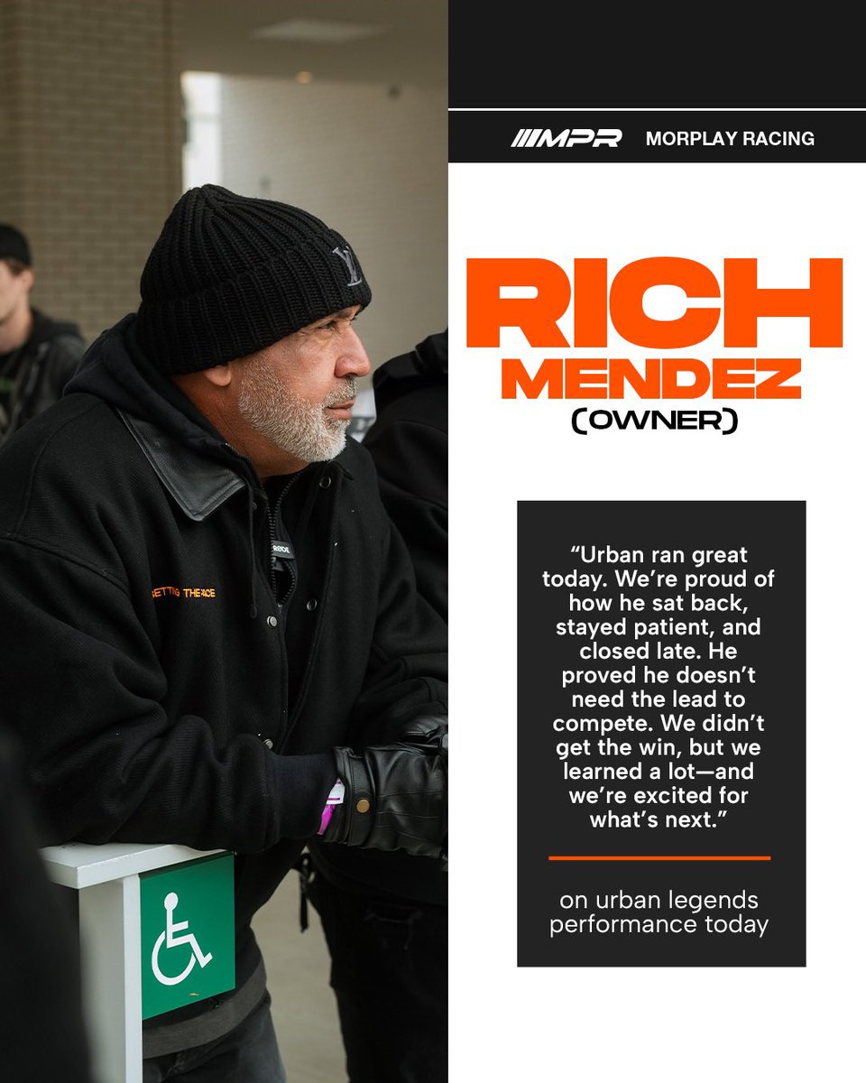 MorplayRacing's tweet image. Urban Legend finished 2nd at Keeneland today—showing heart, patience, and grit.

“He doesn’t need the lead to compete… we didn’t get the win, but we learned a lot.” — Rich Mendez

Still #SettingThePace.

Follow @morplayracing
#MorplayRacing #UrbanLegend #RaceDayQuote #Keeneland
