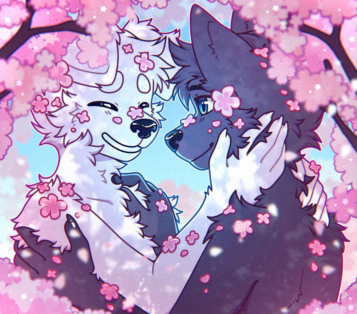 dreamatdusk's tweet photo. 🐶🌸🐺 https://t.co/F0qaOMupG2