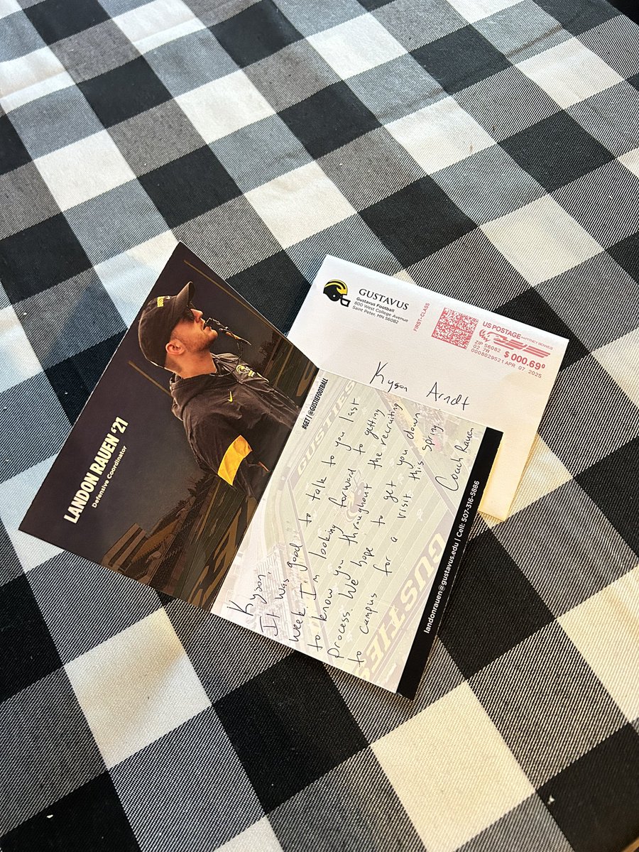 Kyson Arndt (@kyson_arndt) on Twitter photo Thank you to <a href="/CoachRauen/">Landon Rauen</a> for the hand written letter. Looking forward to staying in touch. Thank you to <a href="/CoachRauen/">Landon Rauen</a> for the hand written letter. Looking forward to staying in touch.