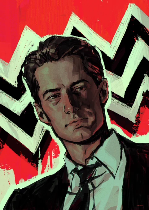 Dale Cooper commission, disco style! #twinpeaks 