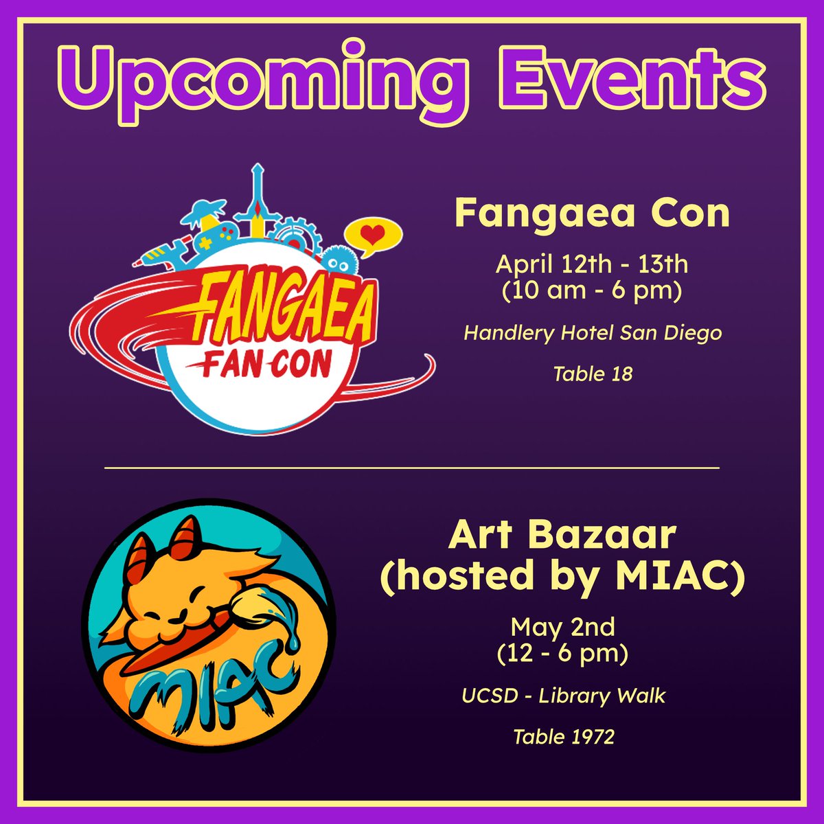 geminop3's tweet photo. Going to be at #FangaeaCon this weekend tabling at Table 18! Previewing a bit of my catalog, but the full is on 🟦☁️ and Tumblr under the same name! https://t.co/jmDoNNLtZi