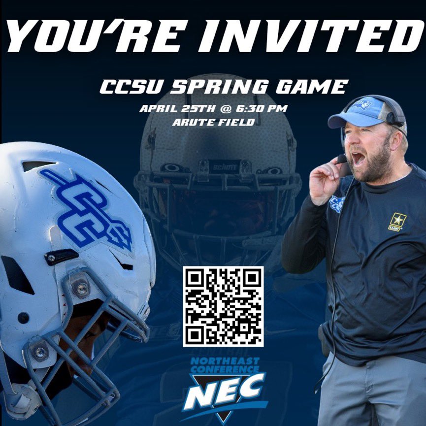 Thank you <a href="/zachdeldin/">Zach Deldin</a> For the Spring Game Invite, Looking forward to getting on campus soon and talking to the Coaching Staff, #FCS
<a href="/CoachLecht/">Adam Lechtenberg</a> <a href="/riri_demos/">Khari Demos</a> 
<a href="/FBCoachCJ/">Charles Williams III</a> <a href="/GregCTC585/">Greg Hopkins</a> 
<a href="/RonDiGravio/">Ron DiGravio</a> 
<a href="/Abbott_Burrell/">Abbott Burrell</a> 
<a href="/ccsu_fb/">CCSU Football</a>