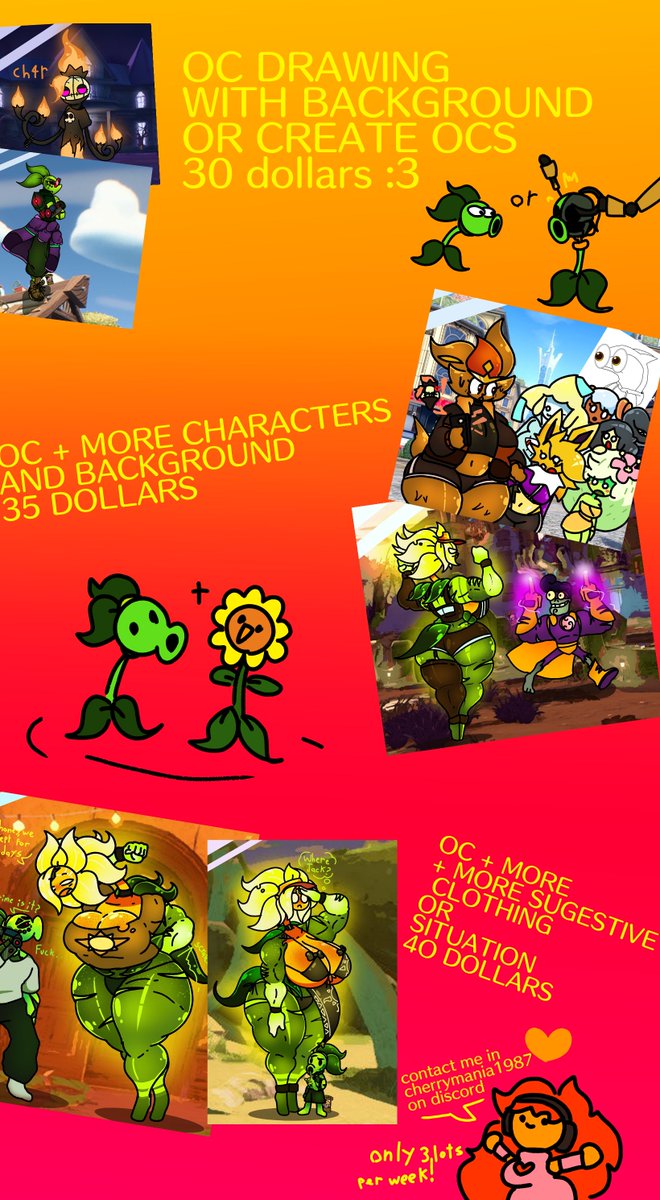 cherrymania69's tweet image. HELLO EVERYONE NEW COMISSION SHEET