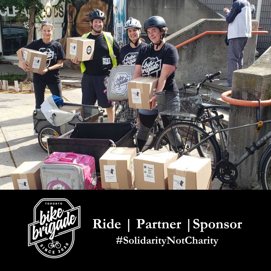 Hello! We're a group of volunteers who manage the last-mile delivery of food &amp; other essentials by bike on behalf of equity-seeking groups, food banks &amp; other non-profit partners. We act for climate &amp; social justice &amp; mutual aid. Join us! #BikeToronto