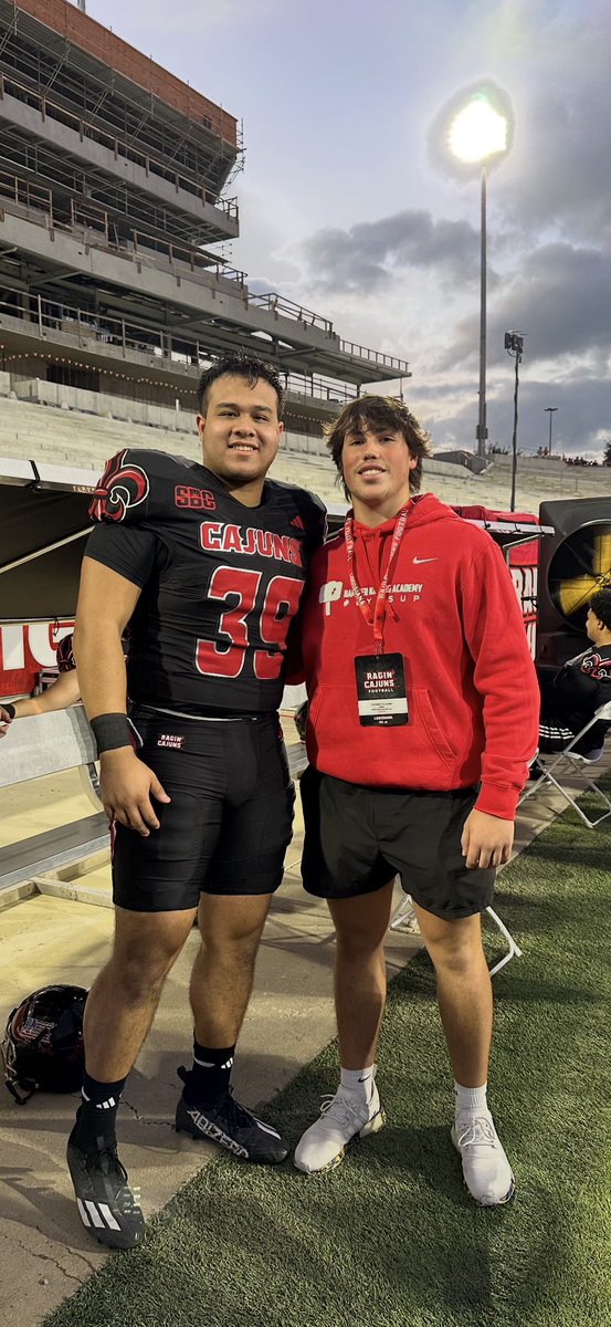 Looking forward to tomorrow’s visit at UL Lafayette and seeing Carter Milliron, my long snapping mentor for the past 2 years! 
<a href="/CarterMilliron/">Carter Milliron</a> <a href="/CoachMGiuliani/">Mike Giuliani</a> <a href="/HKA_Tanalski/">Adam</a>